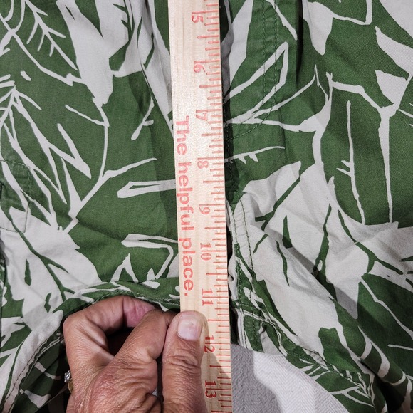 Lands' End Boys Cargo Shorts‎ Size L (14-16) Green White Leaf Print Drawstring - Picture 7 of 12